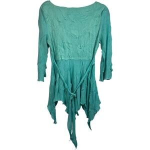 Kiscia by Komarov Fairycore Handkerchief Hem Tunic Top M Festival Boho Cottage